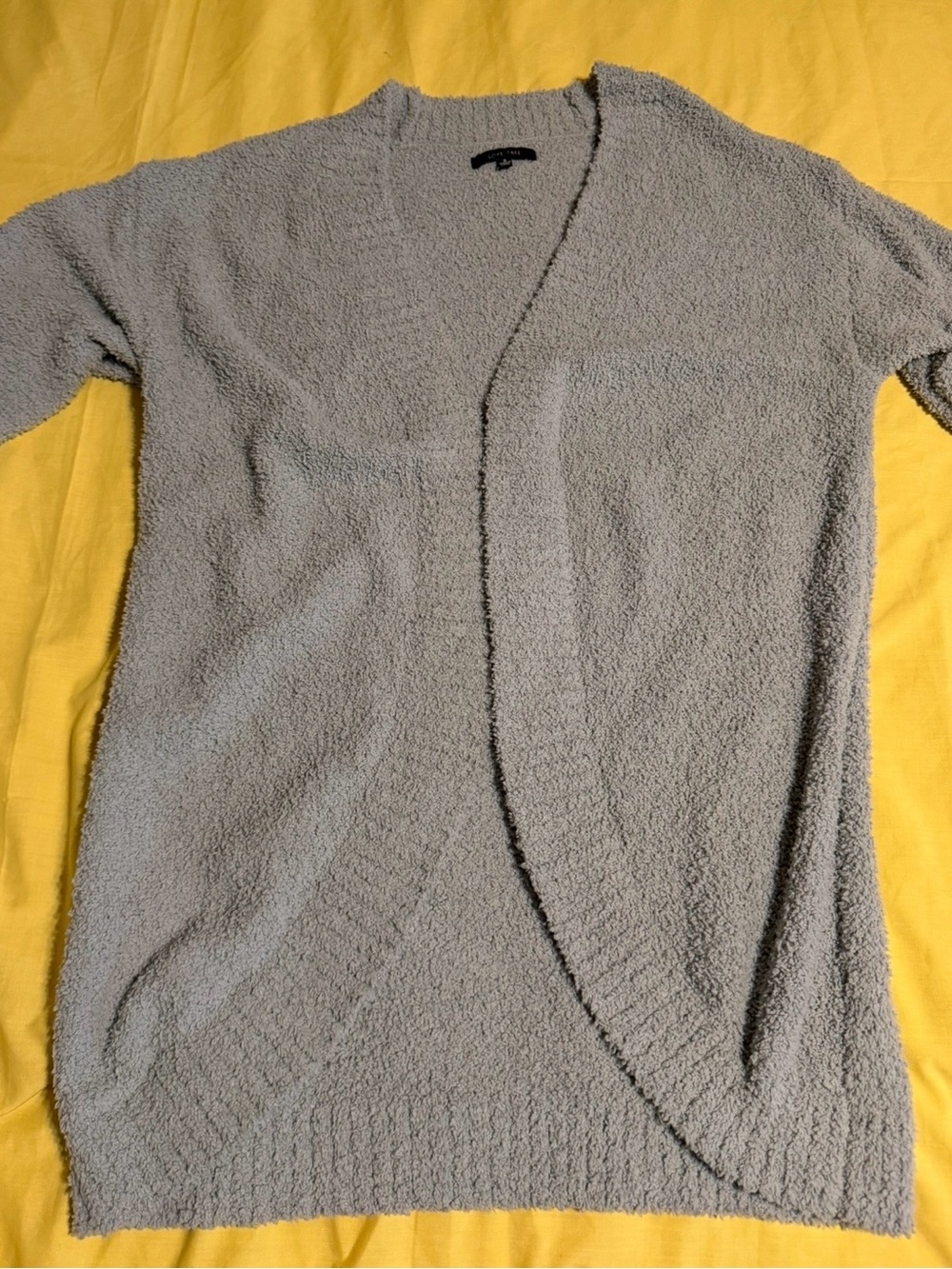 Love Tree Cozy Open-Front Women's Sweater Cardigan - Light Gray